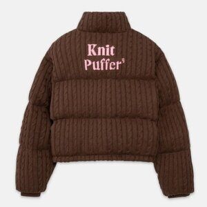 Category9 Knit Padded Jacket Brown
